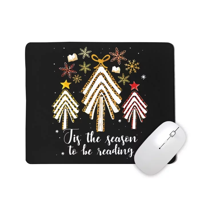 Tis The Season To Be Reading Librarian Christmas Tree Mousepad