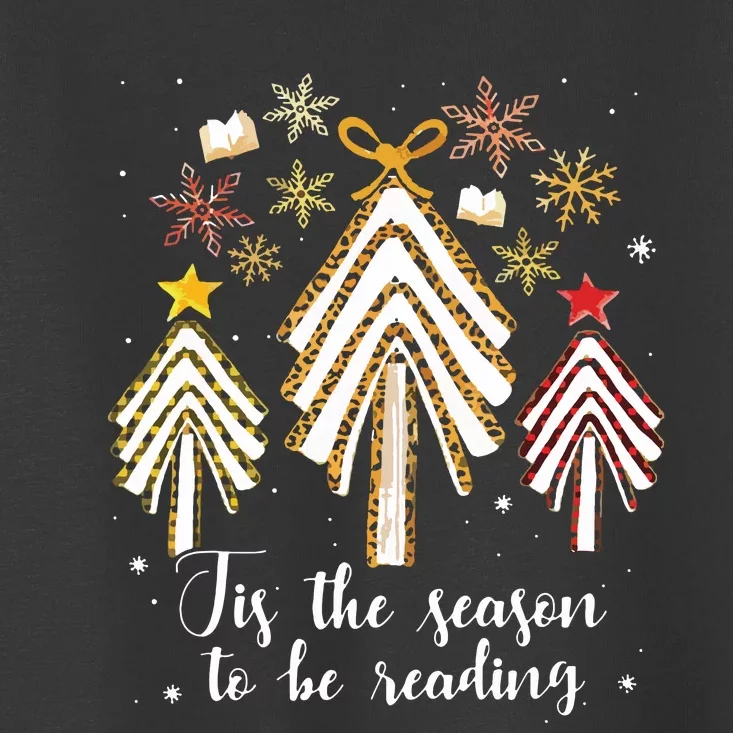 Tis The Season To Be Reading Librarian Christmas Tree Toddler T-Shirt