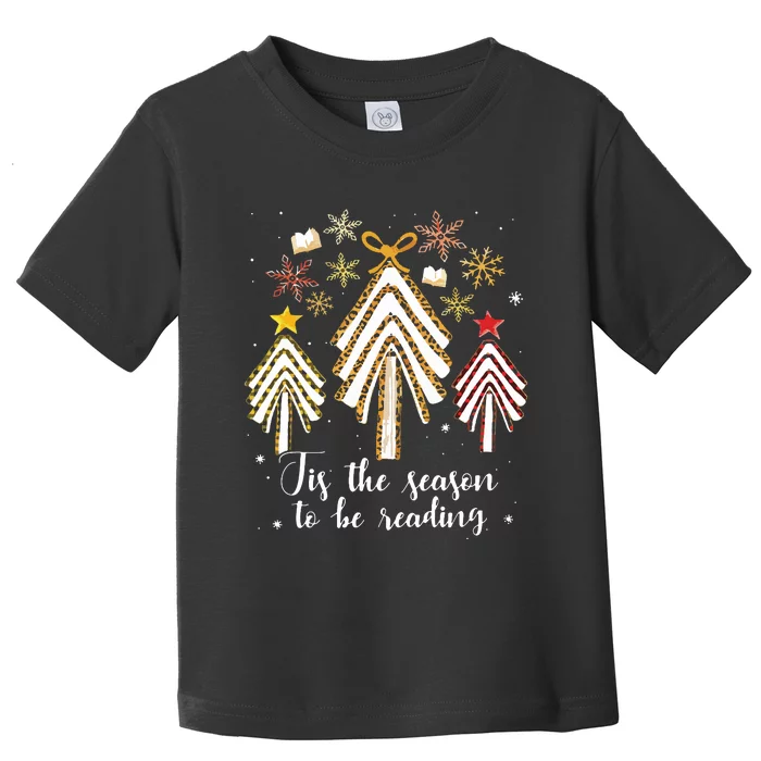 Tis The Season To Be Reading Librarian Christmas Tree Toddler T-Shirt