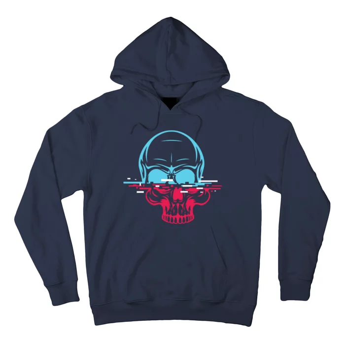 Two Tone Skull With Distortion Hoodie