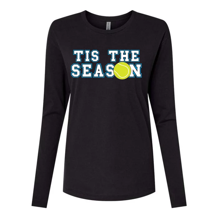 Tis The Season Tennis Player Gift Womens Cotton Relaxed Long Sleeve T-Shirt