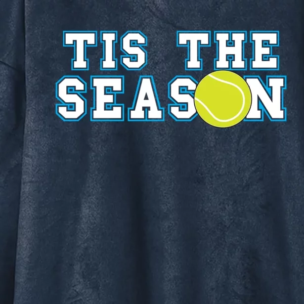 Tis The Season Tennis Player Gift Hooded Wearable Blanket