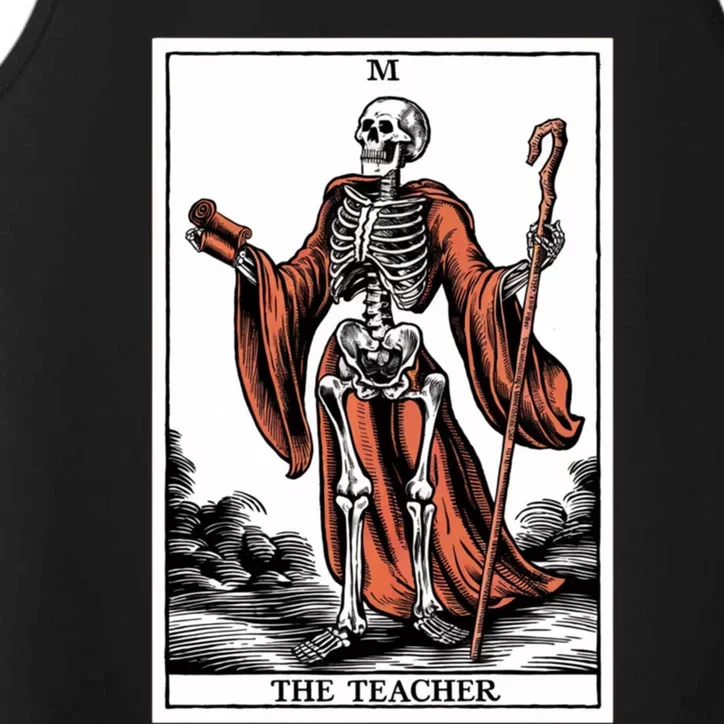 The Teacher Skeleton Tarot Card Gift Performance Tank