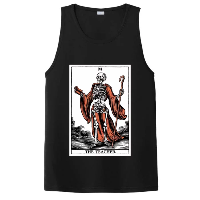 The Teacher Skeleton Tarot Card Gift Performance Tank