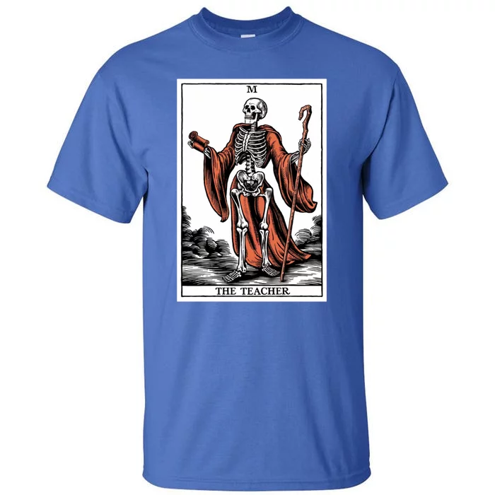 The Teacher Skeleton Tarot Card Gift Tall T-Shirt