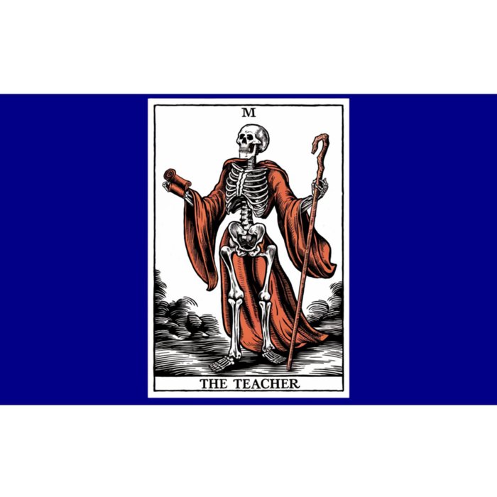 The Teacher Skeleton Tarot Card Gift Bumper Sticker