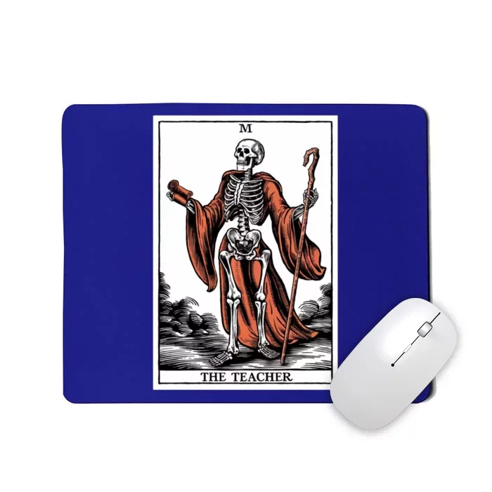 The Teacher Skeleton Tarot Card Gift Mousepad