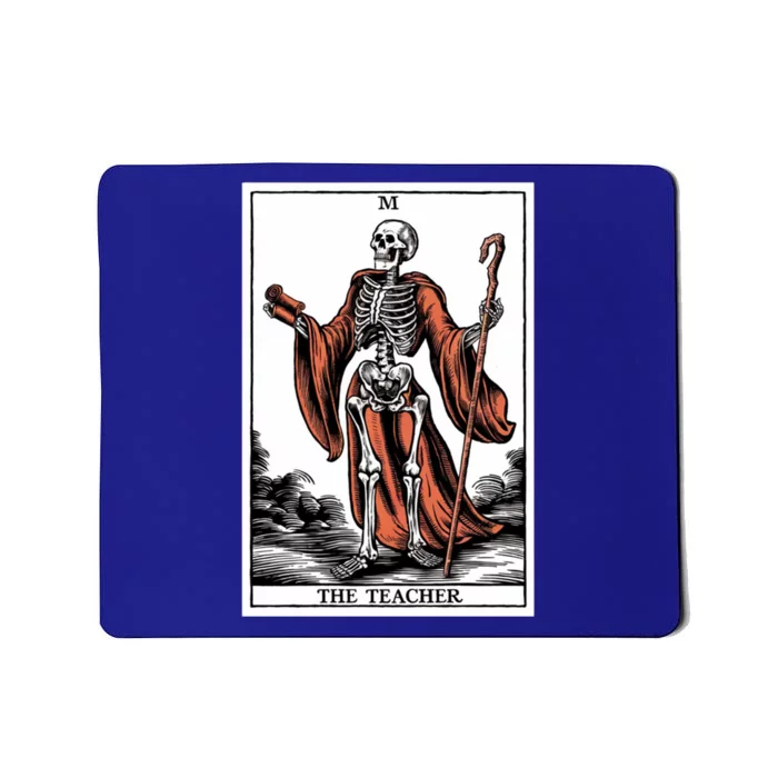 The Teacher Skeleton Tarot Card Gift Mousepad