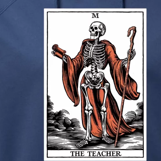 The Teacher Skeleton Tarot Card Gift Performance Fleece Hoodie