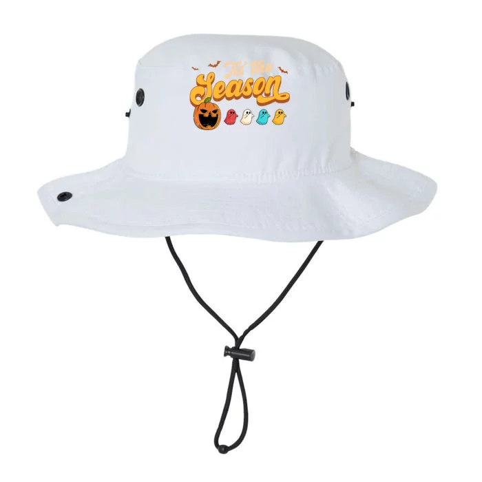 Tis The Season Halloween Evil Pumpkin Eating Ghost Gift Legacy Cool Fit Booney Bucket Hat