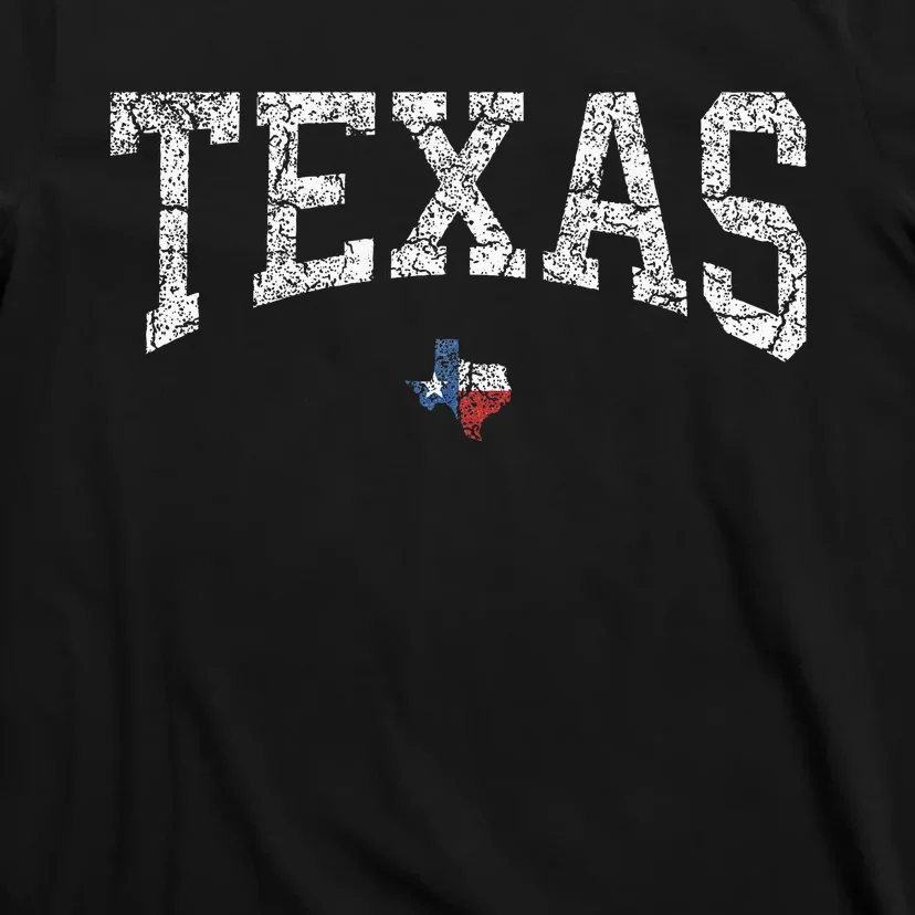 Texas Texas State Map Flag Distressed T-Shirt