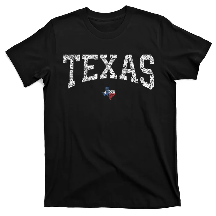 Texas Texas State Map Flag Distressed T-Shirt