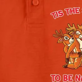 Tis The Season To Be Naughty Humping Reindeer Love Couple Gift Dry Zone Grid Performance Polo