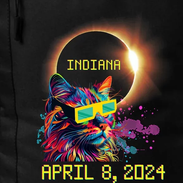 Totality Total Solar Eclipse Cat April 8 2024 Indiana Daily Commute Backpack