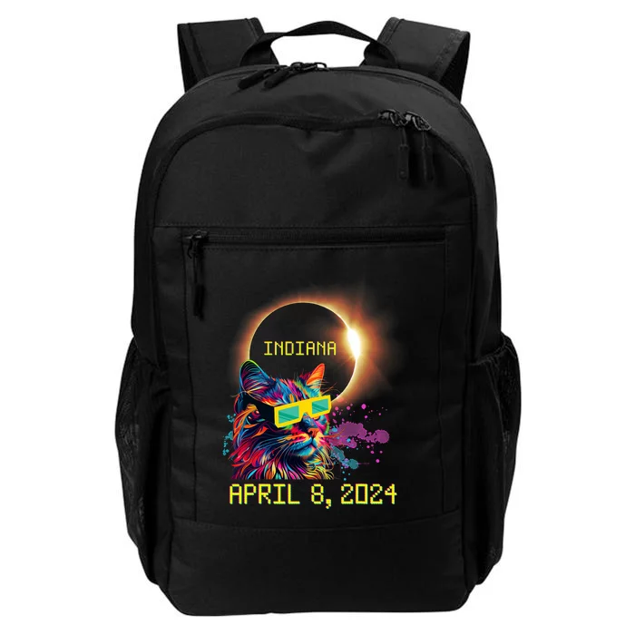 Totality Total Solar Eclipse Cat April 8 2024 Indiana Daily Commute Backpack