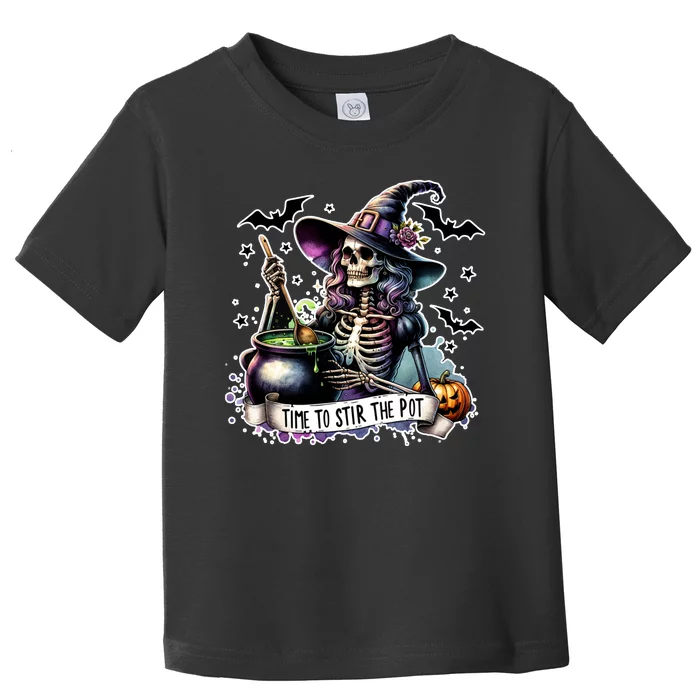 Time To Stir The Pot Witch Halloween Toddler T-Shirt