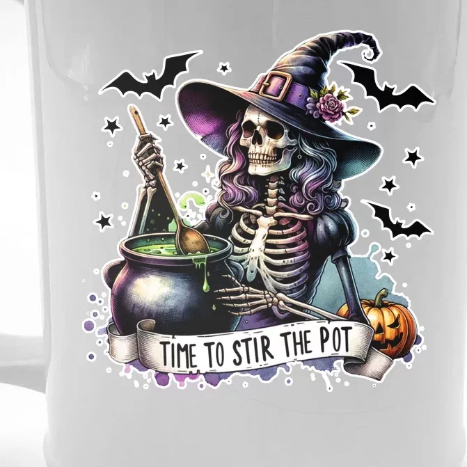 Time To Stir The Pot Witch Halloween Front & Back Beer Stein