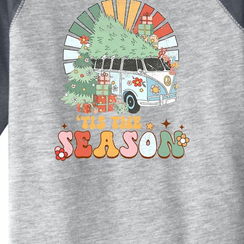 Tis' The Season Merry Camper Christmas Tree RV Camping Xmas Toddler Fine Jersey T-Shirt