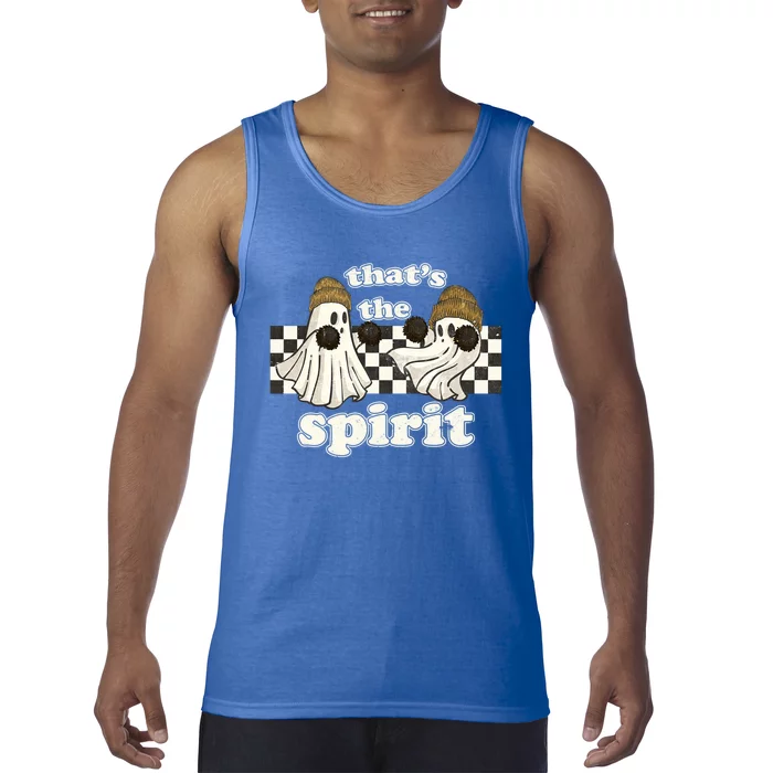 Thats The Spirit Cheerleader Ghost Halloween Retro Funny Gift Tank Top