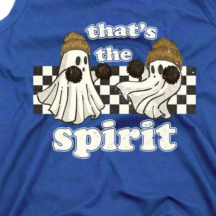 Thats The Spirit Cheerleader Ghost Halloween Retro Funny Gift Tank Top