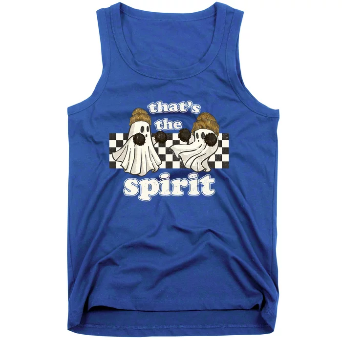 Thats The Spirit Cheerleader Ghost Halloween Retro Funny Gift Tank Top