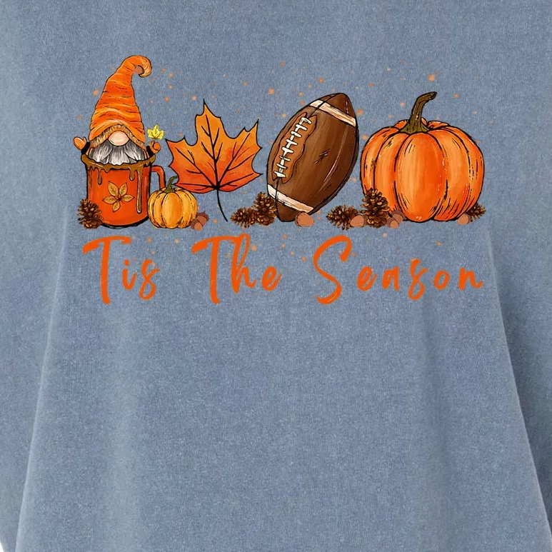 Tis The Season Pumpkin Leaf Latte Fall Garment-Dyed Women's Muscle Tee