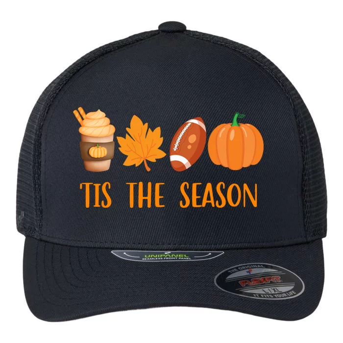 Tis The Season Festive Fall Lover Flexfit Unipanel Trucker Cap