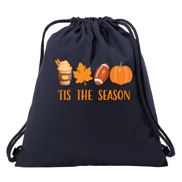 Tis The Season Festive Fall Lover Drawstring Bag