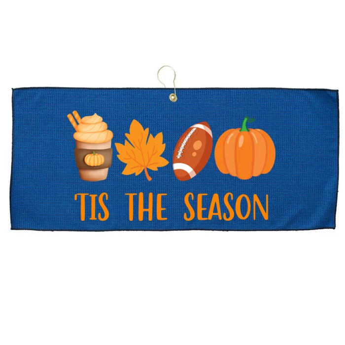 Tis The Season Festive Fall Lover Large Microfiber Waffle Golf Towel