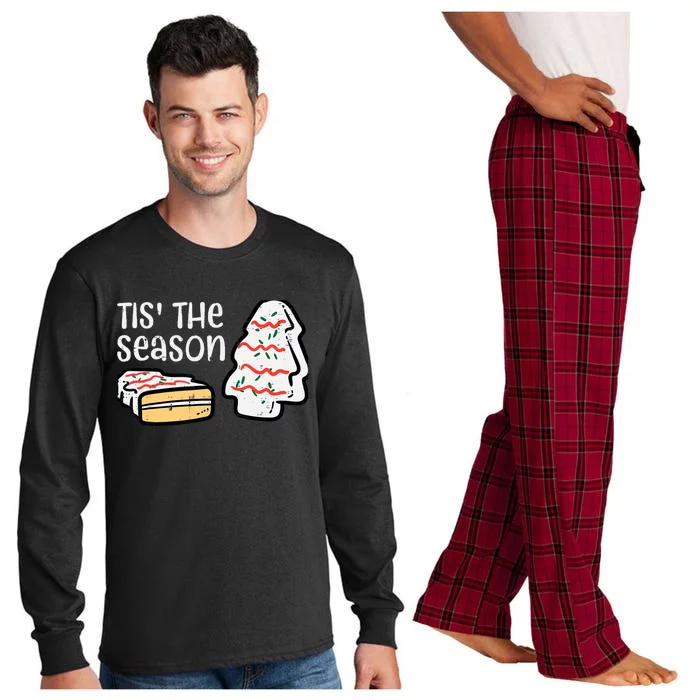 Tis The Season Christmas Tree Cake Xmas Long Sleeve Pajama Set