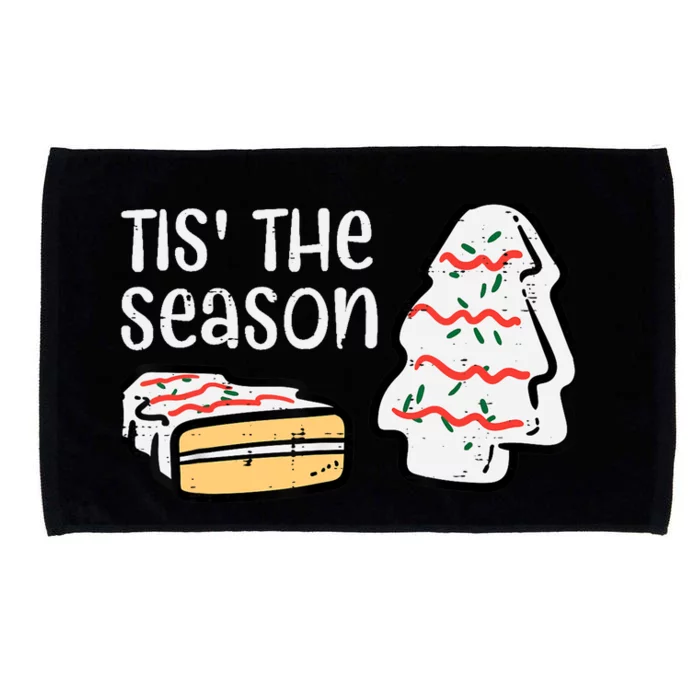 Tis The Season Christmas Tree Cake Xmas Microfiber Hand Towel