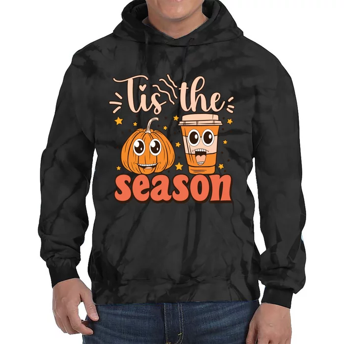 Tis The Season Pumpkin Spice Fall Vibes Autumn Season Thanksgiving Pumpkin Spice Tie Dye Hoodie