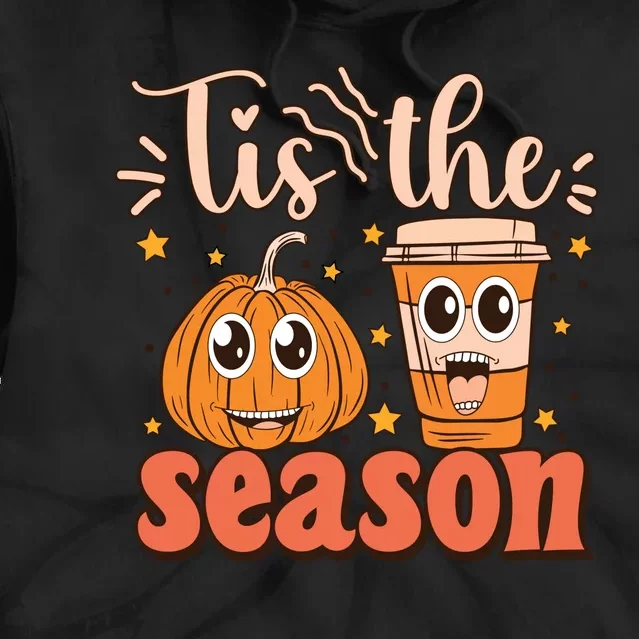 Tis The Season Pumpkin Spice Fall Vibes Autumn Season Thanksgiving Pumpkin Spice Tie Dye Hoodie