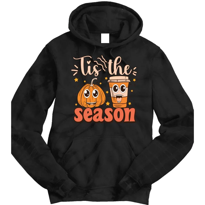 Tis The Season Pumpkin Spice Fall Vibes Autumn Season Thanksgiving Pumpkin Spice Tie Dye Hoodie