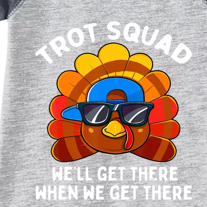 Turkey Trot Squad Thanksgiving Running Costume Infant Baby Jersey Bodysuit