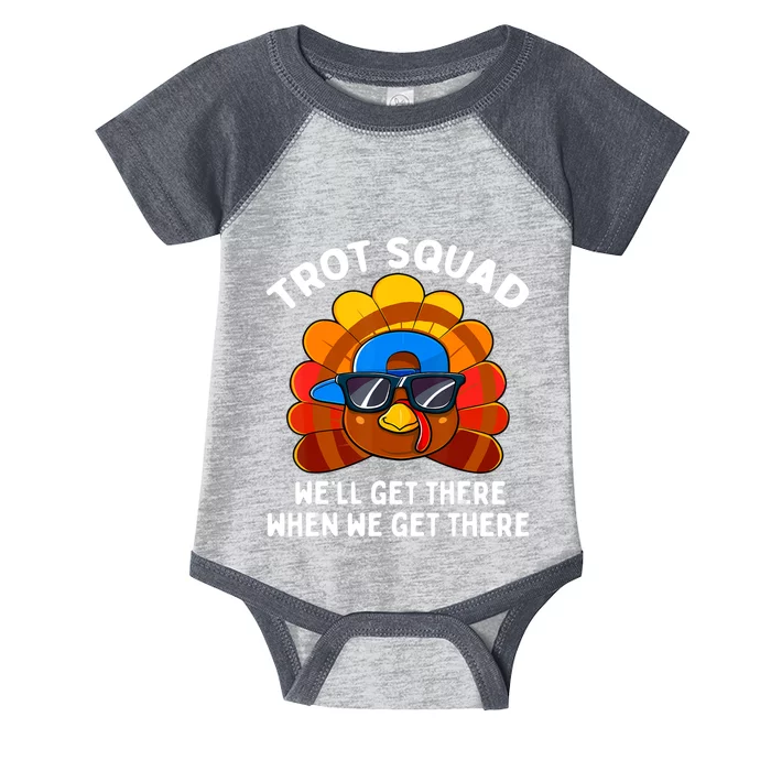 Turkey Trot Squad Thanksgiving Running Costume Infant Baby Jersey Bodysuit