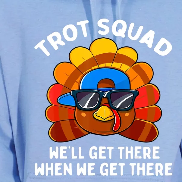 Turkey Trot Squad Thanksgiving Running Costume Unisex Surf Hoodie