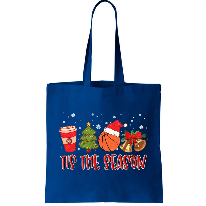 Tis The Season Great Gift Christmas Tree Basketball Cozy Coffee Funny Gift Tote Bag