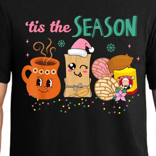 Tis The Season Concha Pan Dulce Tamales Mexican Christmas Pajama Set