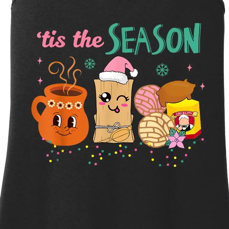 Tis The Season Concha Pan Dulce Tamales Mexican Christmas Ladies Essential Tank