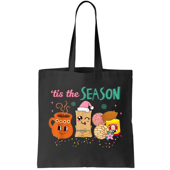 Tis The Season Concha Pan Dulce Tamales Mexican Christmas Tote Bag