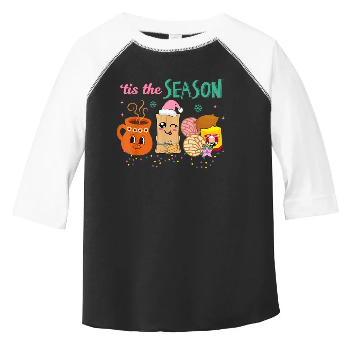 Tis The Season Concha Pan Dulce Tamales Mexican Christmas Toddler Fine Jersey T-Shirt