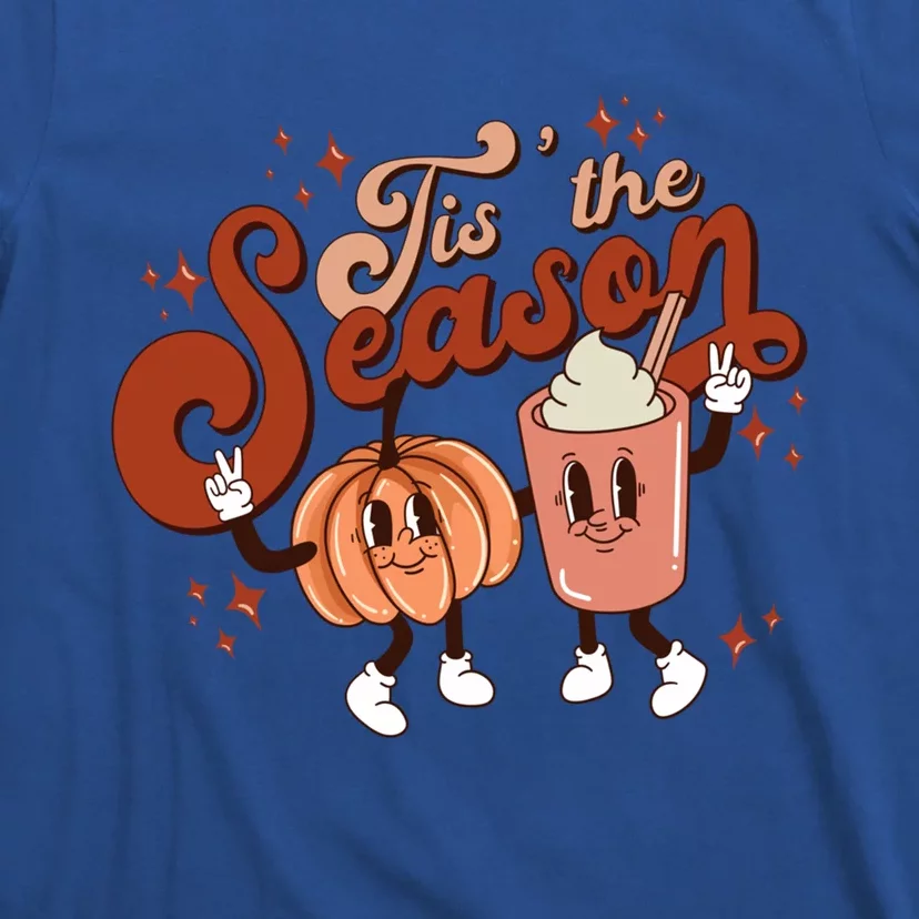 Tis The Season Pumpkin Boo 60s 70s Hippie Halloween Costume Gift T-Shirt