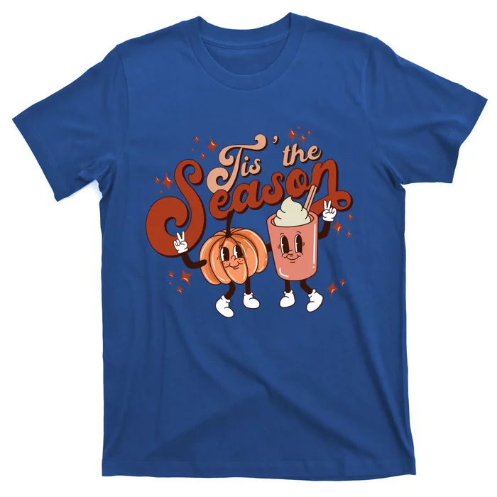 Tis The Season Pumpkin Boo 60s 70s Hippie Halloween Costume Gift T-Shirt