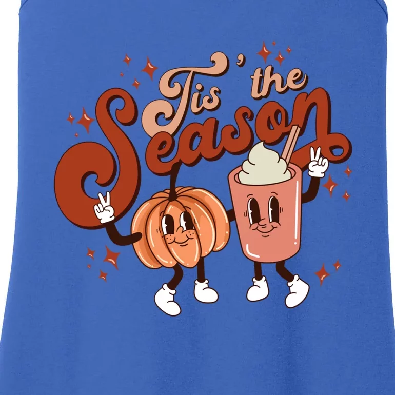 Tis The Season Pumpkin Boo 60s 70s Hippie Halloween Costume Gift Ladies Essential Tank