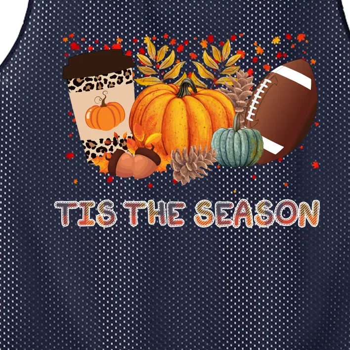 Tis The Season Fall Lover Cute Gift Mesh Reversible Basketball Jersey Tank