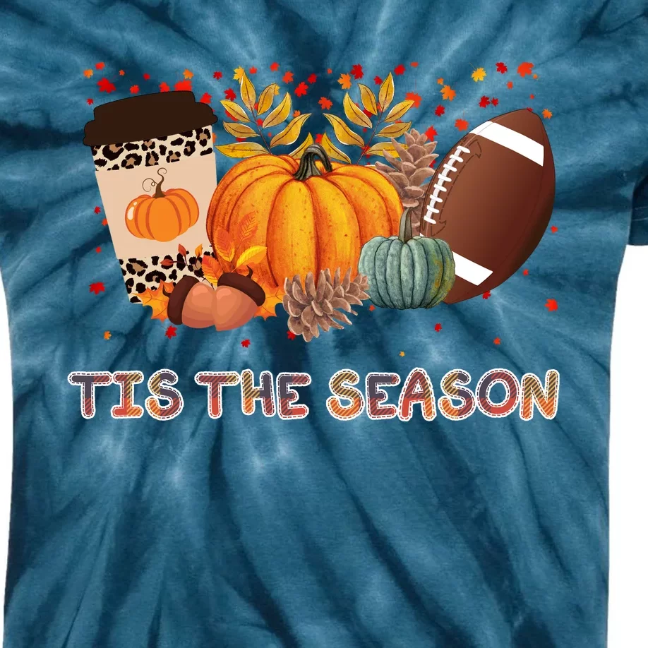 Tis The Season Fall Lover Cute Gift Kids Tie-Dye T-Shirt