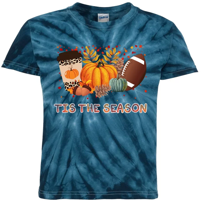 Tis The Season Fall Lover Cute Gift Kids Tie-Dye T-Shirt