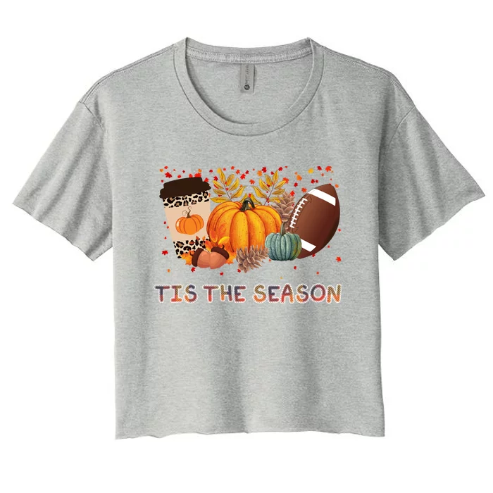 Tis The Season Fall Lover Cute Gift Women's Crop Top Tee