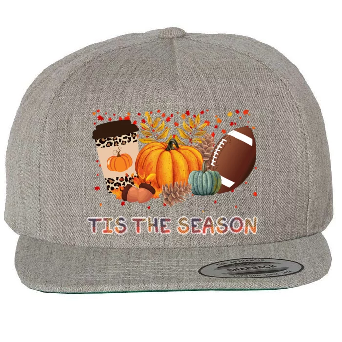 Tis The Season Fall Lover Cute Gift Wool Snapback Cap